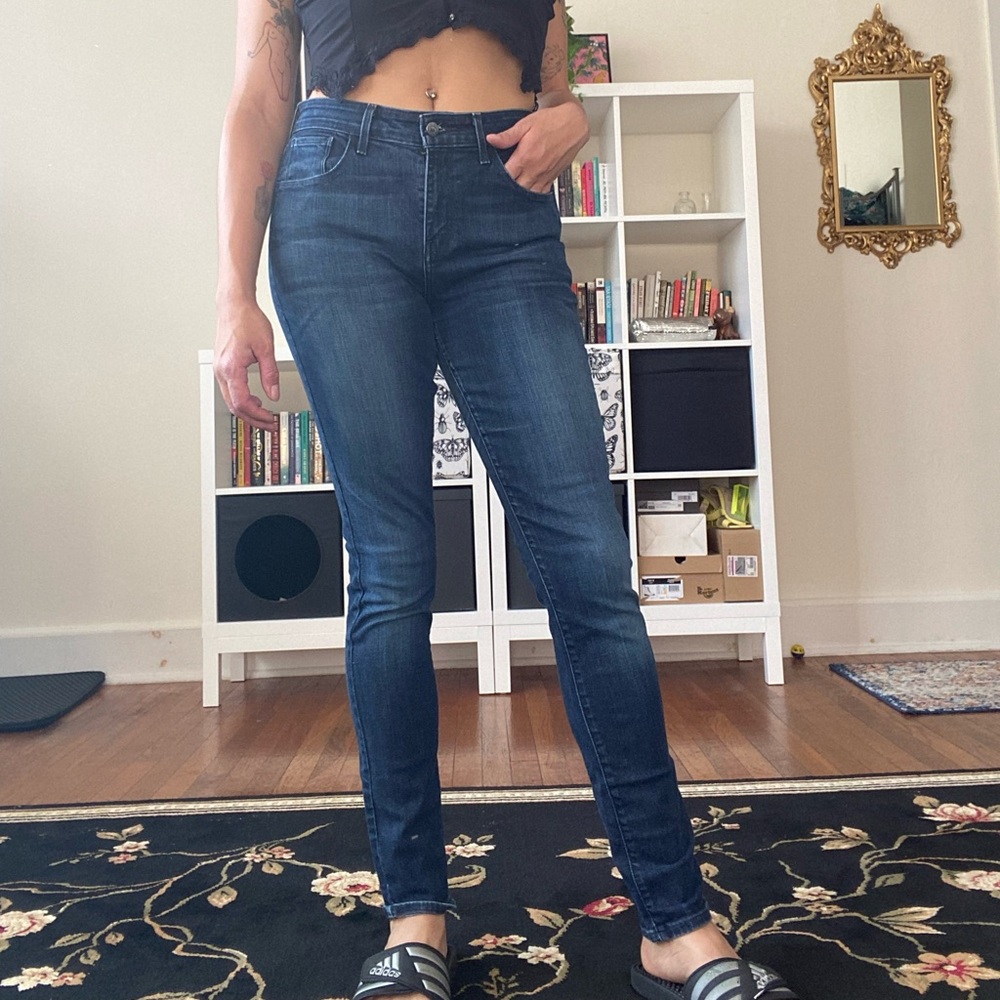Levi’s Dark Wash 728 Skinny Jeans